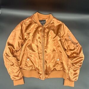Forever 21 Shiny Copper Bomber Jacket
